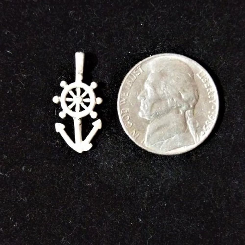 925 silver anchor charm